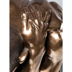 Deko Figur Nude Man Hug Bronze 54Cm