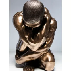 Deko Figur Nude Man Hug Bronze 54Cm