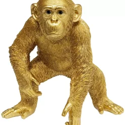 Deko Figur Playing Ape Gold 50