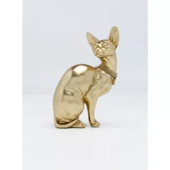 Deko Figur Sitting Cat Audrey Gold 27Cm