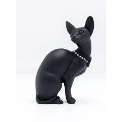 Deko Figur Sitting Cat Audrey Schwarz 27Cm