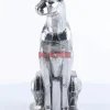 Deko Figur Sitting Cat Rivet Chrome