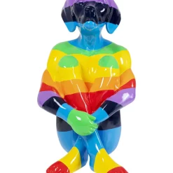 Deko Figur Sitting Dog Rainbow 173