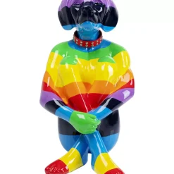 Deko Figur Sitting Dog Rainbow 80