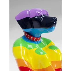Deko Figur Sitting Dog Rainbow 80