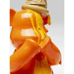 Deko Figur Sitting Gelato Bear Orange 37Cm