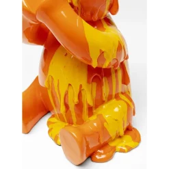 Deko Figur Sitting Gelato Bear Orange 37Cm