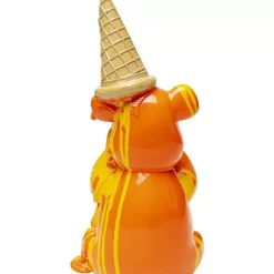 Deko Figur Sitting Gelato Bear Orange 37Cm