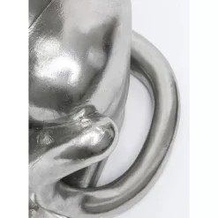 Deko Figur Sitting Leopard Silber 150Cm