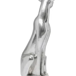 Deko Figur Sitting Leopard Silber 150Cm