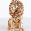 Deko Figur Sitting Lion Gold 42Cm