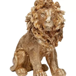 Deko Figur Sitting Lion Gold 42Cm