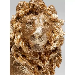 Deko Figur Sitting Lion Gold 42Cm