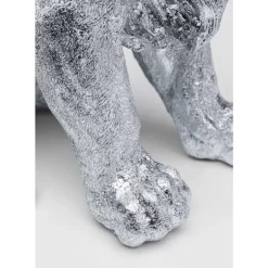 Deko Figur Sitting Lion Silber 42Cm