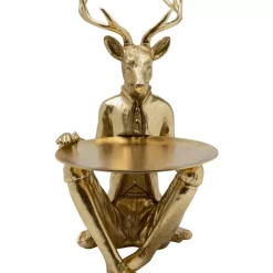 Deko Figur Sitting Waiter Deer 33Cm