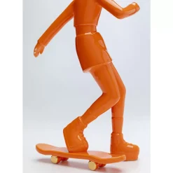 Deko Figur Skating Astronaut Orange 33Cm