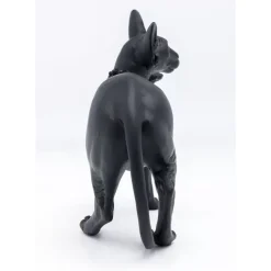 Deko Figur Standing Cat Audrey Schwarz 29Cm