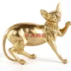 Deko Figur Standing Cat Audrey Gold 29Cm