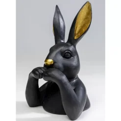 Deko Figur Sweet Rabbit Schwarz 23Cm