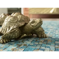 Deko Figur Turtle Gold Klein