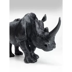 Deko Figur Walking Rhino Schwarz