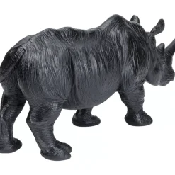 Deko Figur Walking Rhino Schwarz