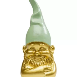 Deko Figur Zwerg Gold Grun 21Cm