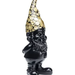 Deko Figur Zwerg Standing Schwarz Gold 61Cm