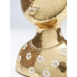 Deko Objekt Daisy Head Gold 19Cm