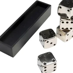 Deko Objekt Dices Silber 20X6Cm