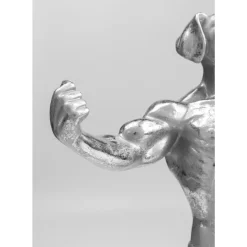 Deko Objekt Muscle Dog Silber