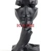 Deko Objekt Quiet Face Schwarz 31Cm