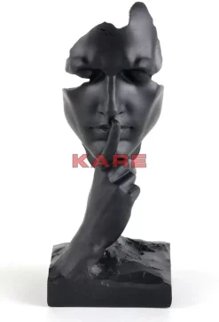 Deko Objekt Quiet Face Schwarz 31Cm