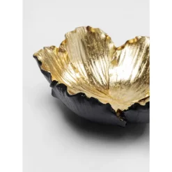 Deko Schale Flower Bloom Schwarz Gold O20Cm