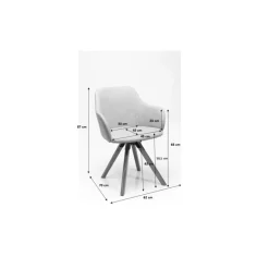 Drehstuhl Lady Loco Taupe