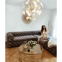 Ecksofa Desire Velvet Silbergrau R