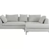 Ecksofa Gianni Cord Grau Rechts