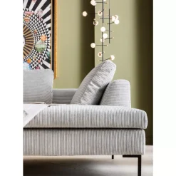 Ecksofa Gianni Cord Grau Rechts