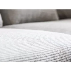 Ecksofa Gianni Cord Grau Rechts