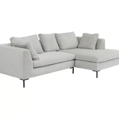 Ecksofa Gianni Cord Grau Rechts