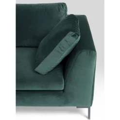 Ecksofa Gianni Small Velvet Dunkelgrun Links