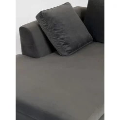 Ecksofa Gianni Small Velvet Grau Links