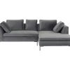 Ecksofa Gianni Small Velvet Grau Rechts