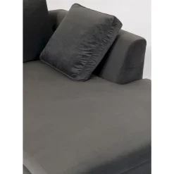 Ecksofa Gianni Small Velvet Grau Rechts