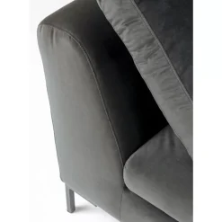 Ecksofa Gianni Small Velvet Grau Rechts