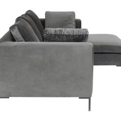 Ecksofa Gianni Small Velvet Grau Rechts