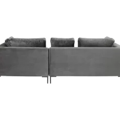 Ecksofa Gianni Small Velvet Grau Rechts