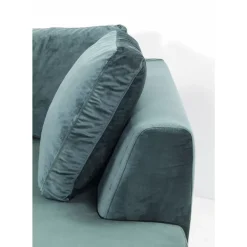 Ecksofa Gianni Velvet Dunkelgrun Rechts Schwarz