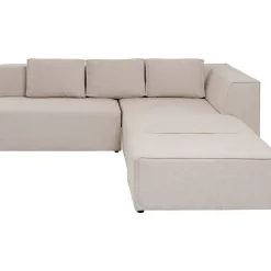 Ecksofa Infinity Ottomane Creme Rechts