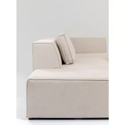 Ecksofa Infinity Ottomane Creme Rechts